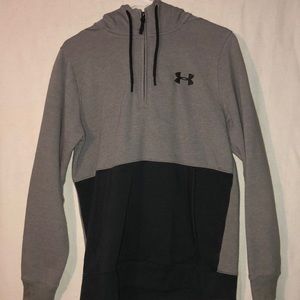Grey & black under armor hoodie